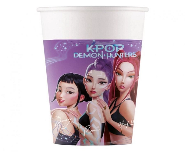 Papírové kelímky  K-POP DEMON HUNTERS - 200 ml - 8 ks