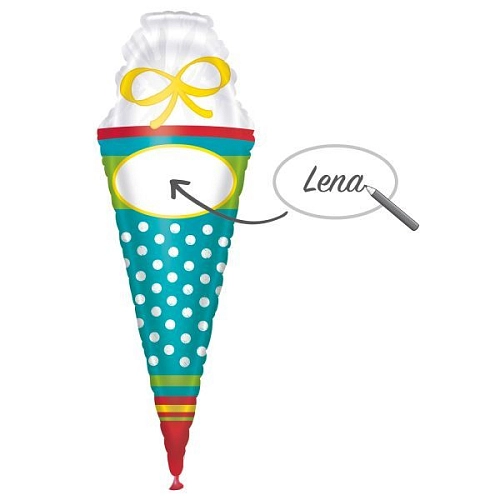 Fóliový balón kornout - škola - 70 cm