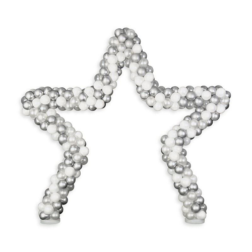 Balónková dekorace - brána - hvězda - 280 x 270 cm