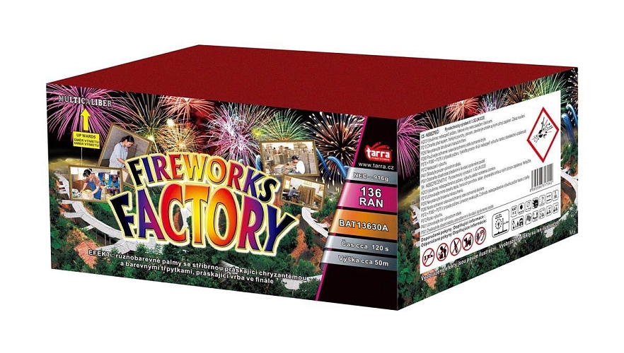 Ohňostroj - BATERIE VÝMETNIC FIREWORKS FACTORY 136 RAN 2/1 - multikalibr