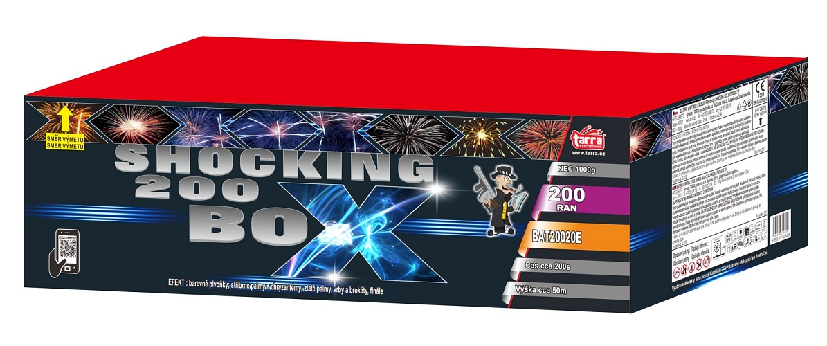 Ohňostroj - BATERIE VÝMETNIC SHOCKING BOX 200 RAN 1/1