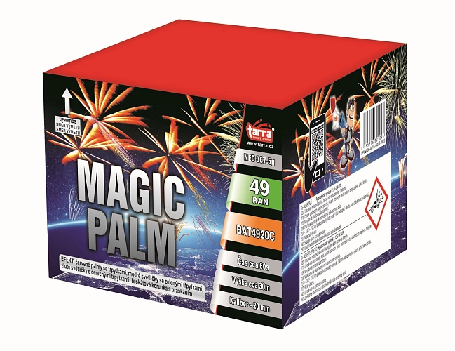 OHŇOSTROJ - BATERIE VÝMETNIC MAGIC PALM 49 RAN 8/1