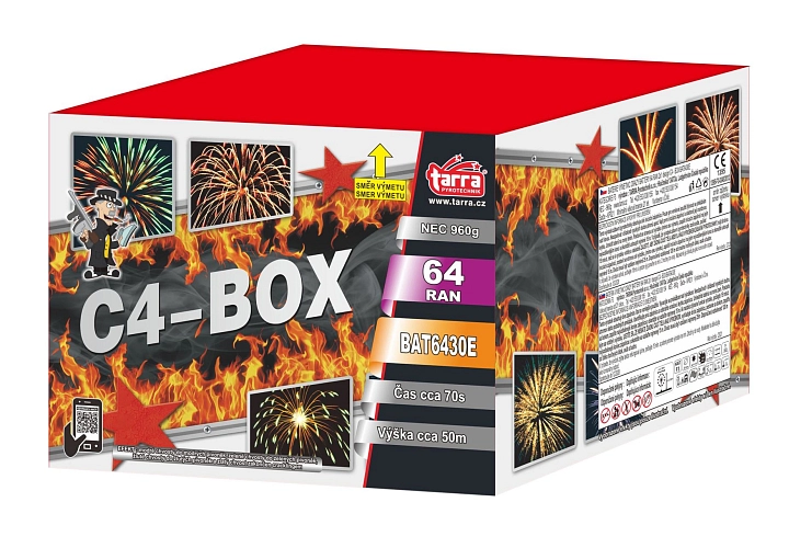 OHŇOSTROJ - BATERIE VÝMETNIC C4 - BOX 64 RAN 2/1