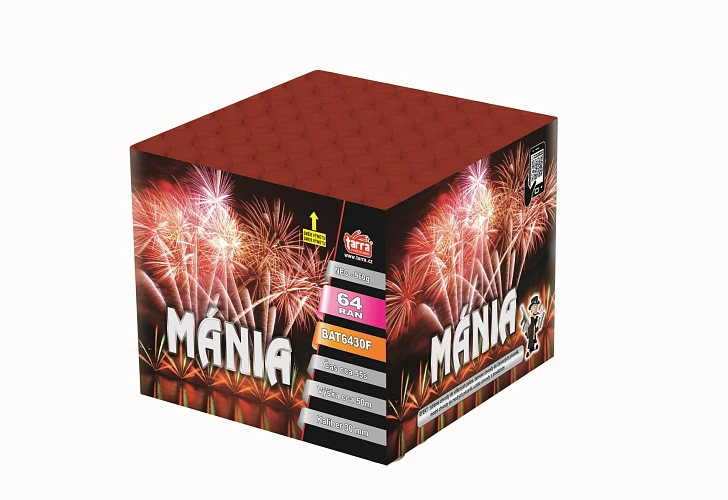 OHŇOSTROJ - BATERIE VÝMETNIC MÁNIA 64 RAN 2/1