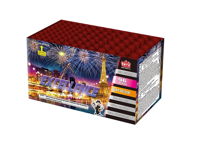 Ohňostroj - BATERIE VÝMETNIC EXCELLENCE 96 RAN 2/1 - multikalibr