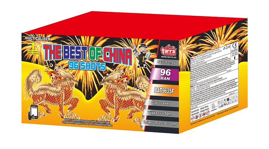 Ohňostroj - BATERIE VÝMETNIC THE BEST OF CHINA 96 RAN 2/1 - multikalibr