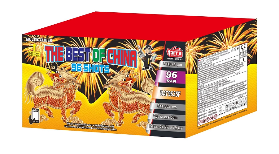 Ohňostroj - BATERIE VÝMETNIC THE BEST OF CHINA 96 RAN 2/1 - multikalibr