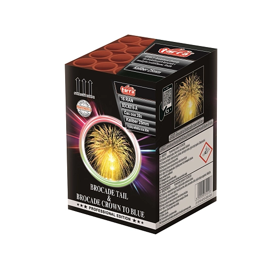 OHŇOSTROJ BROCADE TAIL & BROCADE CROWN TO BLUE 16 RAN  12/1