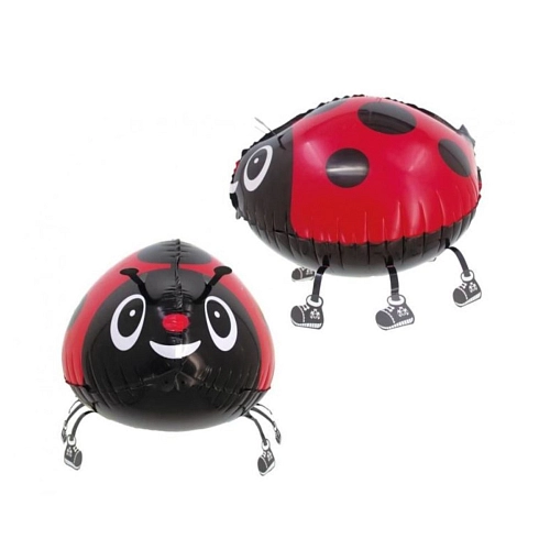 Balón foliový chodící Beruška - 27 x 37 cm - 2ks