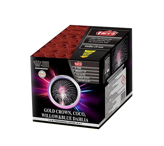 OHŇOSTROJ GOLD CROWN, COCO, WILLOW & BLUE DAHLIA 34 RAN 6/1