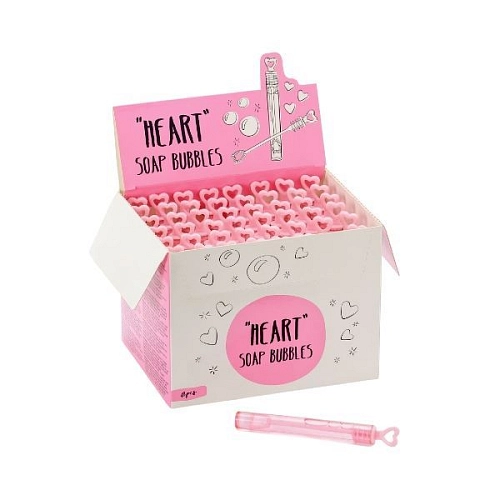 Svatební bublifuk se srdíčkem - RŮŽOVÝ  - 48 KS - SVATBA