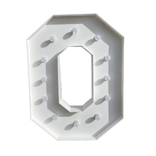 Dekorace - svítící písmeno - O - pronájem