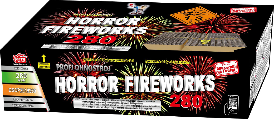 PROFI SLOŽENÝ OHŇOSTROJ HORROR FIREWORKS 280 RAN 1/1