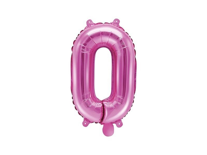 Balón foliový číslice SVĚTLE RŮŽOVÁ 35 cm -0 ( NELZE PLNIT HELIEM )