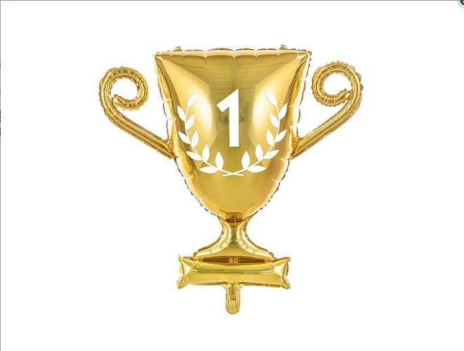 Fóliový balónek vítězný pohár - zlatý - 64 cm
