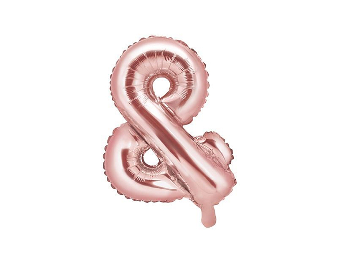 Balón foliový znak &  Znak ZLATO RŮŽOVÝ - ROSE GOLD  35 cm