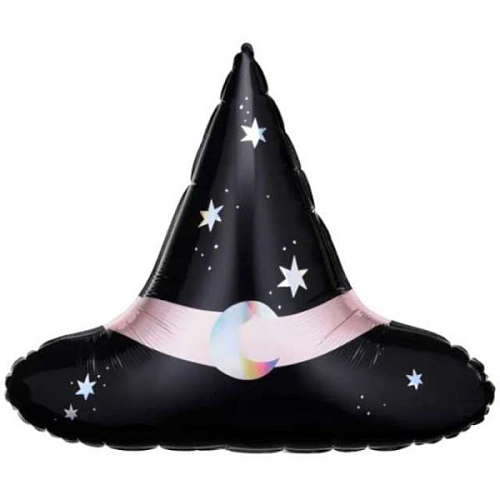 Fóliový balónek klobouk - Halloween - čarodějnice - 60 cm
