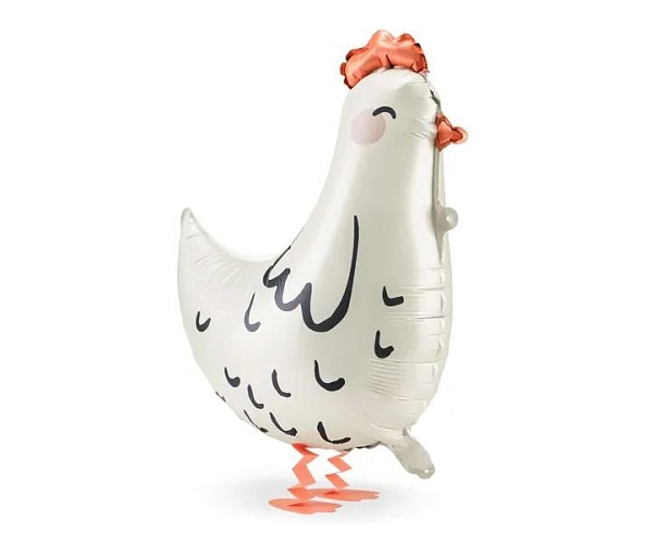 Balón foliový chodící Slepice - Slepička - Velikonoce - farma - 60 cm
