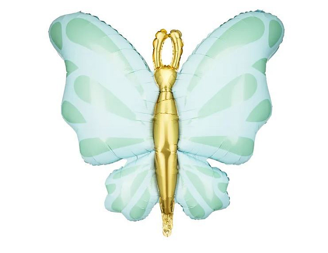 Fóliový balónek Motýl - zelený - 90 cm