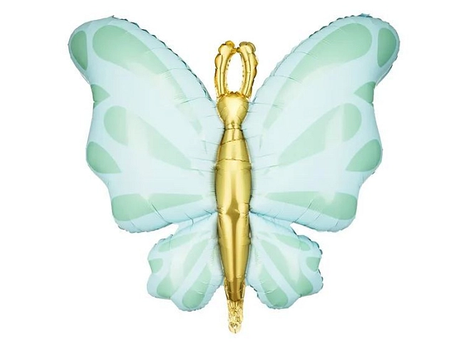 Fóliový balónek Motýl - zelený - 90 cm