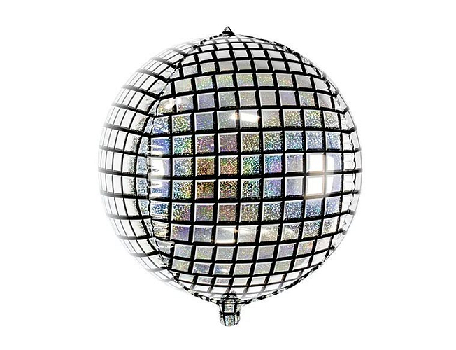 Balón fóliový 3D DISCO koule - 40 cm - 1 ks