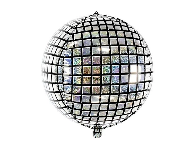 Balón fóliový 3D DISCO koule - 40 cm - 1 ks