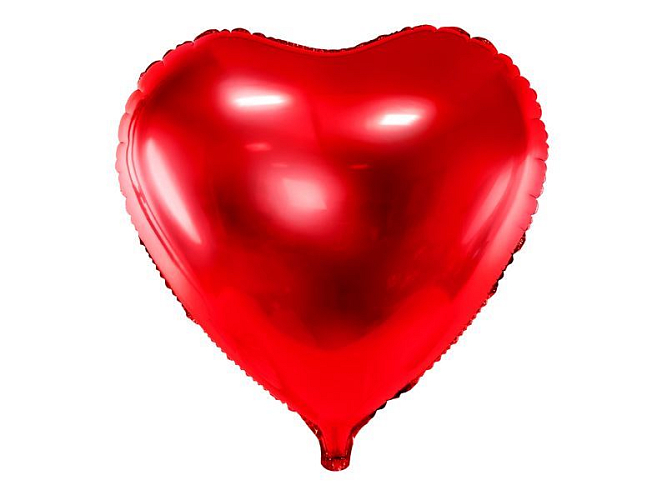 Fóliový balón srdce červené - Svatba - Valentýn - 45 cm