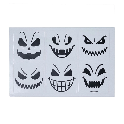 Nálepky na sklenice - dýně - pumpkin - Halloween - 6 ks