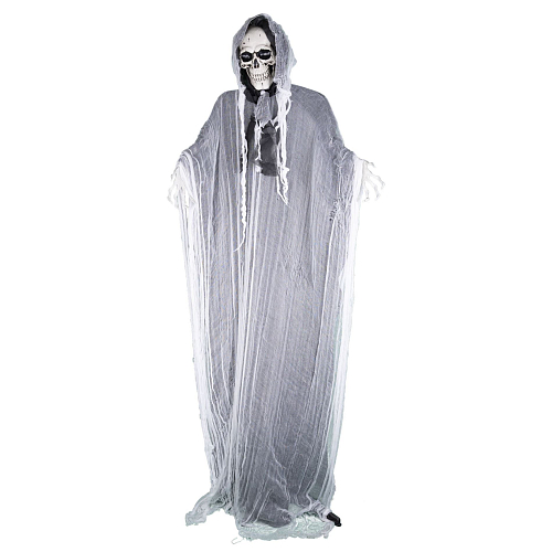 Dekorace obří DUCH se zvukem a světlem - Skeleton - 220 cm - Halloween