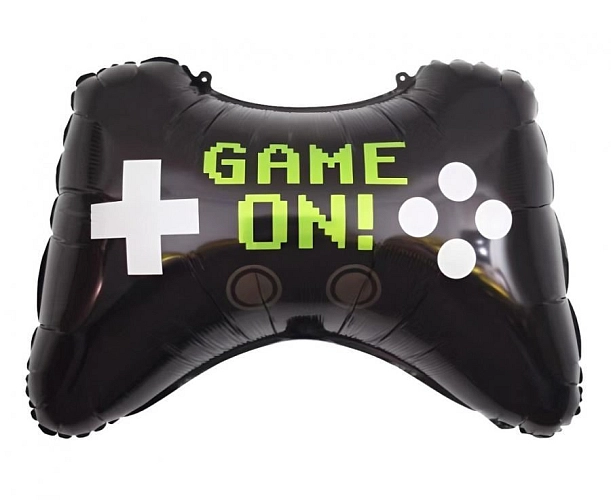 Balón fóliový - joystick - ovladač - Game On - pixel -  60 cm