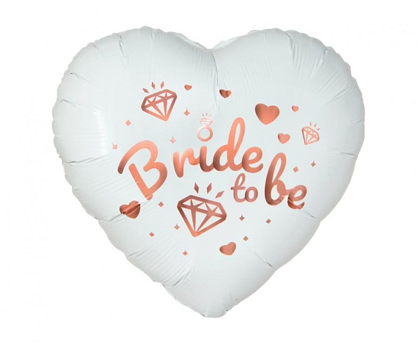 Fóliový balónek srdce Bride to Be - Rozlučka se svobodou - 45 cm