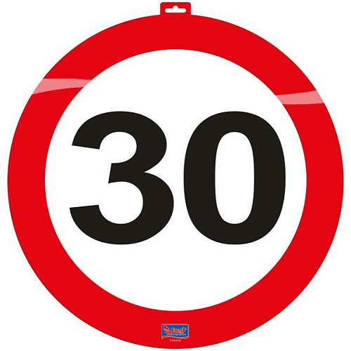 Dekorace dopravní značka 30 let  - průměr 47cm