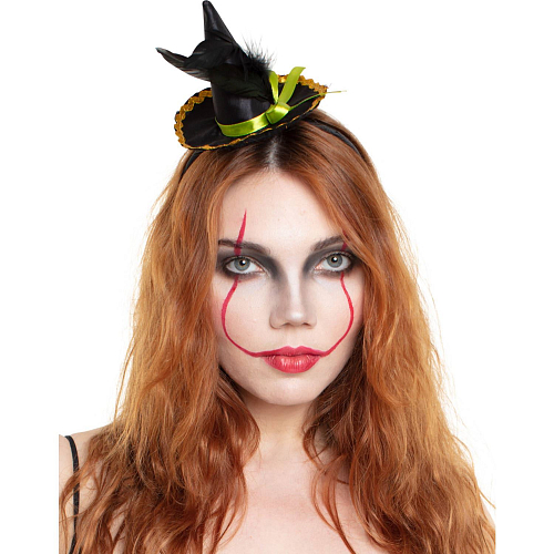 Čarodějnický klobouk na čelence - čarodějnice - Halloween