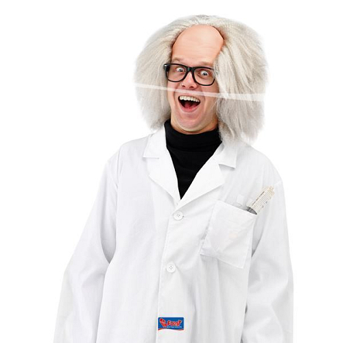 Paruka Albert Einstein s pleší - profesor