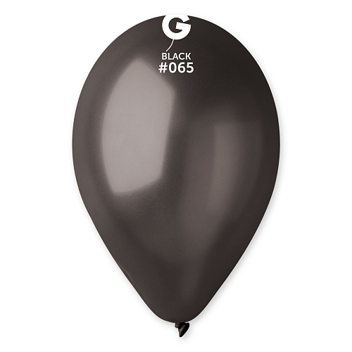Balónky metalické 100 ks černé - průměr 26 cm