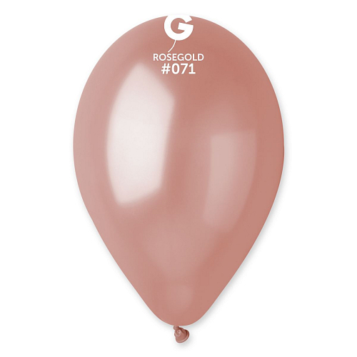 Balónky  metalické 100 ks rosegold  - růžovo zlaté - průměr 26 cm