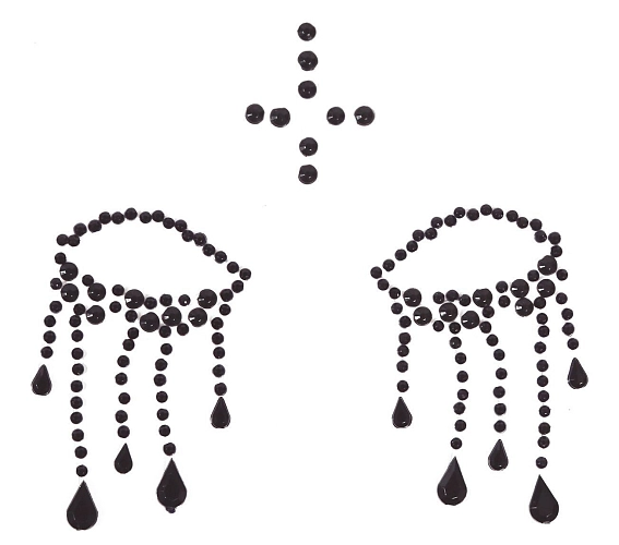 Nalepovací kamínky na obličej - Jeptiška - Halloween