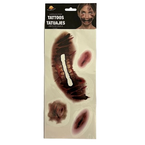 Dočasné tetování krvavý obličej - krev - Halloween - 4 ks