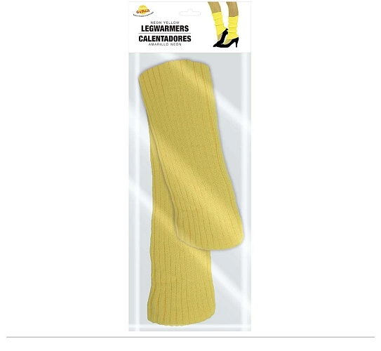 Retro návleky na kotníky neon - žluté - 80.léta – disco