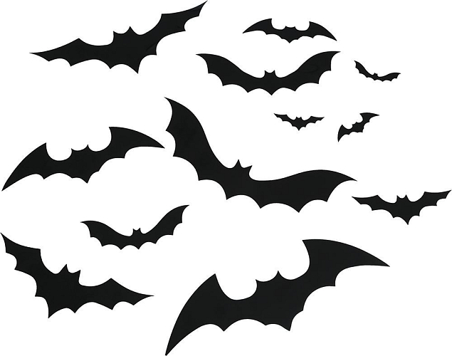 Dekorace netopýři - čarodějnice - Halloween - 12 ks