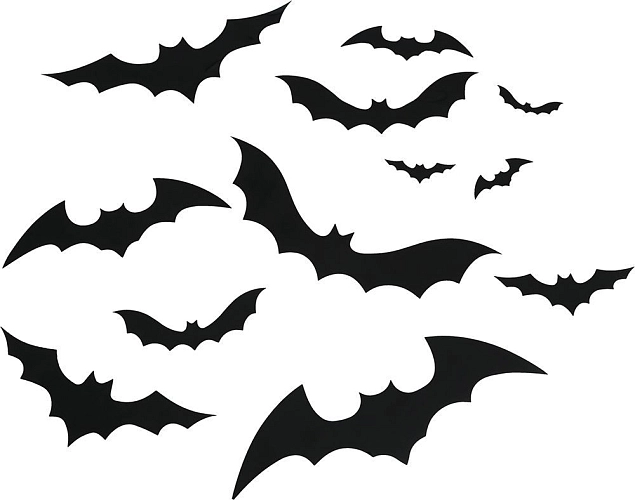 Dekorace netopýři - čarodějnice - Halloween - 12 ks