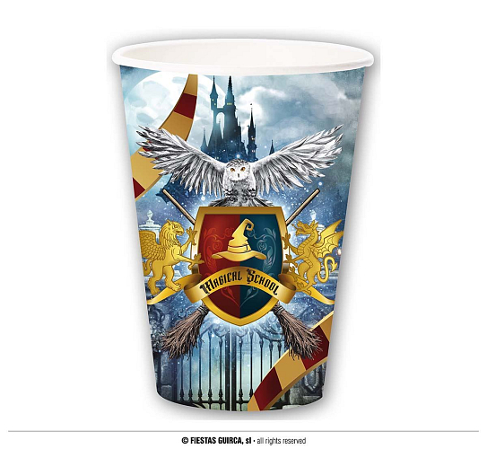 Papírové kelímky čaroděj - kouzelník HARRY - 6 ks - 355 ml