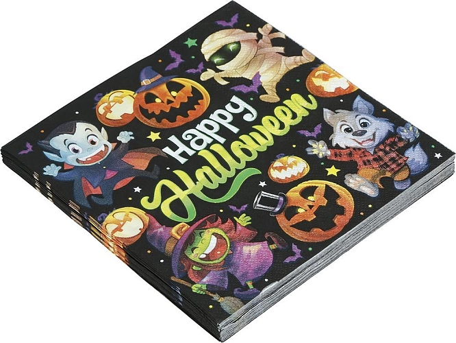 Papírové ubrousky Happy Halloween - monster - strašidla - 16 x16 cm - 20 ks