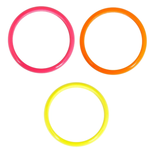 Retro sada neonové náramky - 80. léta - disco - 4 ks - 7,5 cm