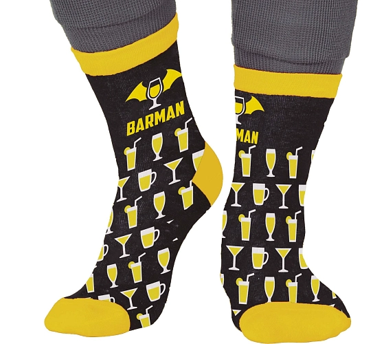 Veselé pánské ponožky - BARMAN - vel. 42 - 48