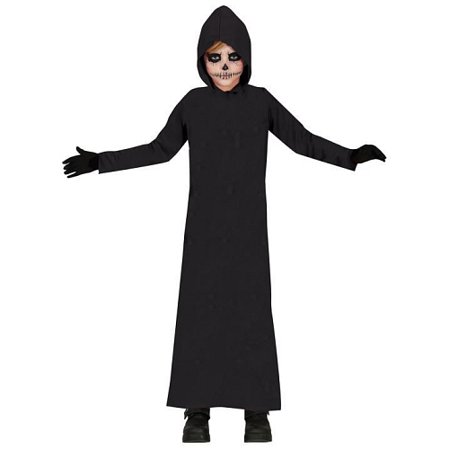Dětská černá tunika - plášť - Halloween - vel.10-12 let