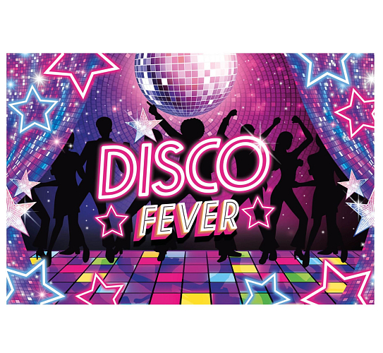 Banner - plachta DISCO fever - horečka - 80. léta - 220 x 150 cm