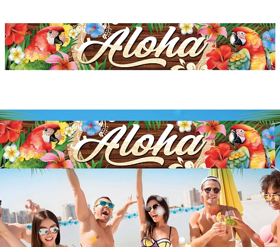 Banner - plachta Hawaii - havaj - Aloha - 290 x 50 cm