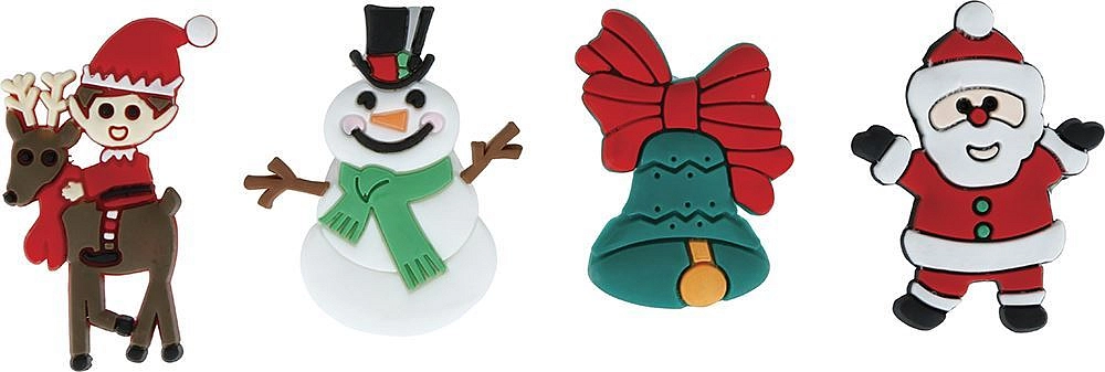 Svíticí LED prsten - prstýnek - mix - Vánoce - 3,5 cm