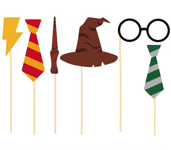 Foto doplňky - foto koutek - kouzelník - čaroděj - Harry - 6 ks